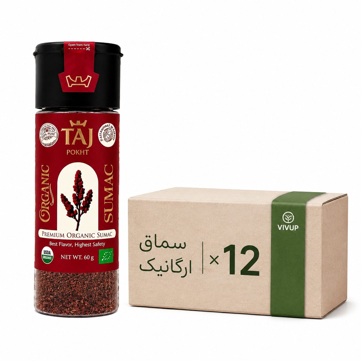 سماق 60 گرمی ارگانیک تاج پخت