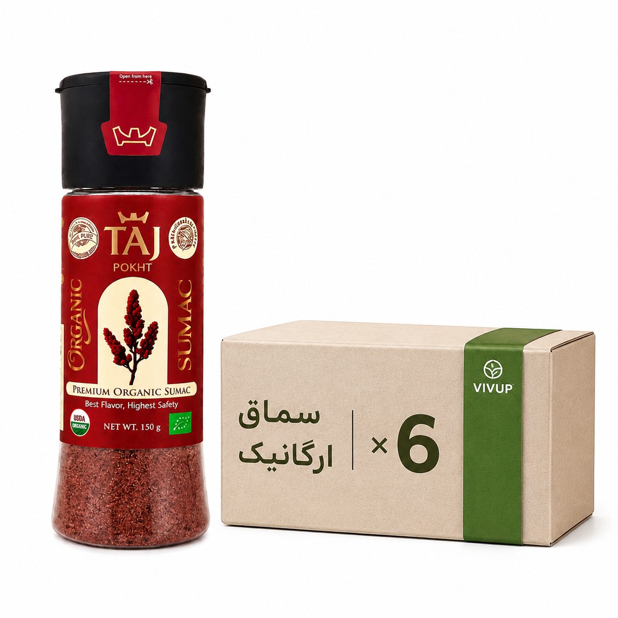 سماق ارگانیک خانواده ۱۵۰ گرم تاج پخت